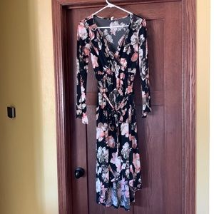 Black Floral Maternity Dress